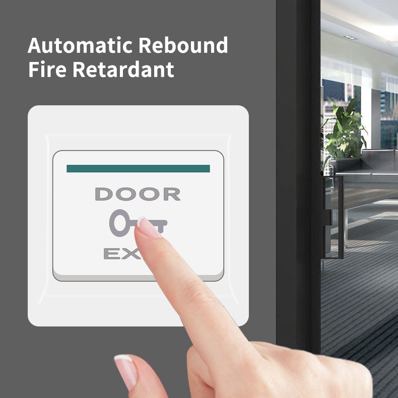Push Button Wall Switch Plastic Door Exit Button Access Control Door Release Button