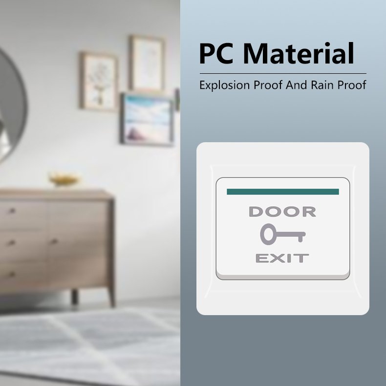 Push Button Wall Switch Plastic Door Exit Button Access Control Door Release Button