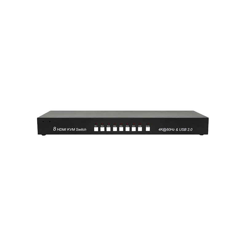 4K 8 Port HDMI KVM Switcher 8 input 1 output 8x1 HDMI2.0 Switch With USB2.0 HUB