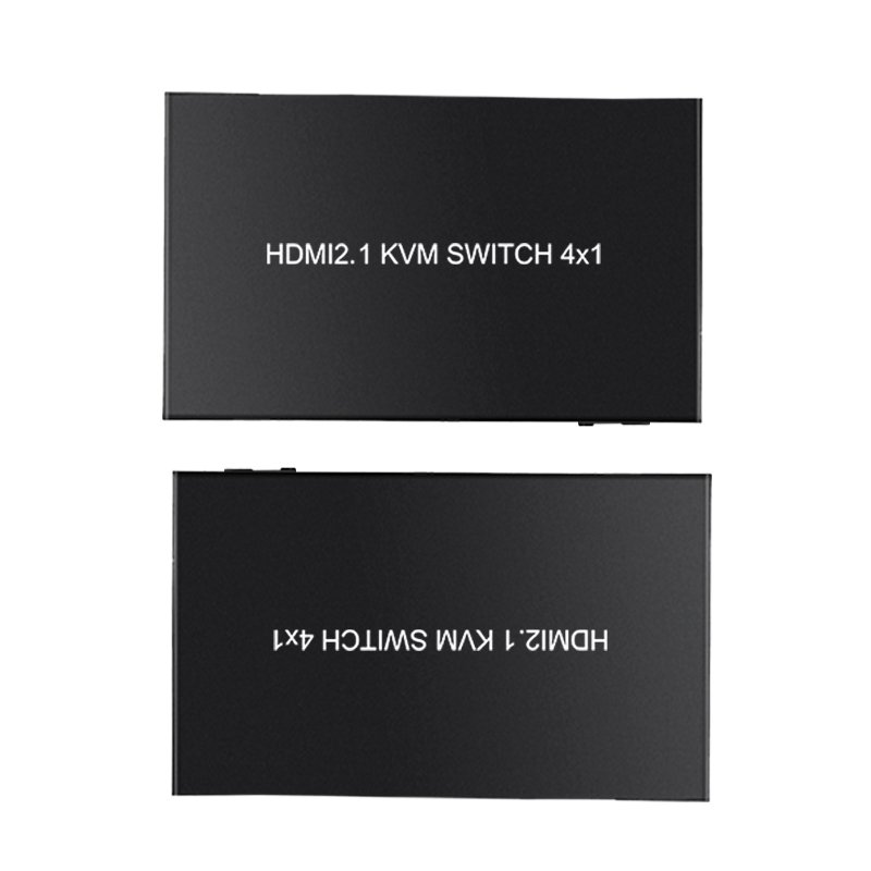 Hot 8k@60 HDMI KVM Switch with audio extractor 4 IN 1 OUT port HDM I2.0 Switch 4X1 with KVM resolution IR remote control