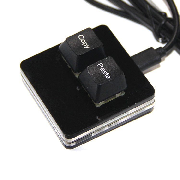 WENJUN Shortcut Copy Paste Keyboard 2Key Edit Drawing Keyboard Support Red Switch Programming Macro Keypad Mechanical Keyboard