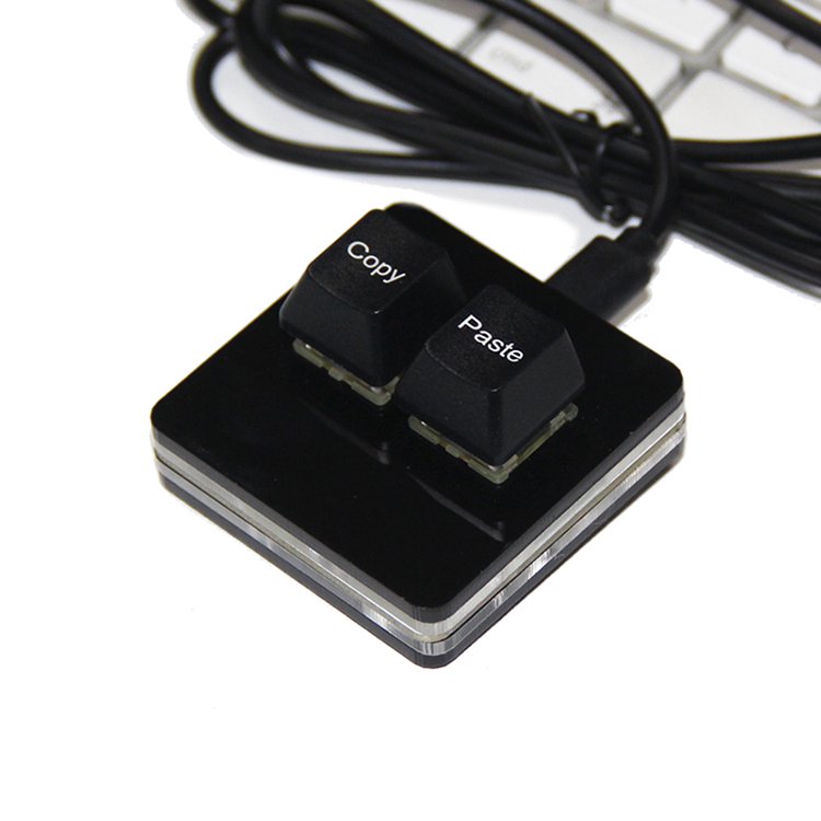 WENJUN Shortcut Copy Paste Keyboard 2Key Edit Drawing Keyboard Support Red Switch Programming Macro Keypad Mechanical Keyboard