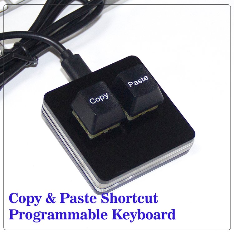 WENJUN Shortcut Copy Paste Keyboard 2Key Edit Drawing Keyboard Support Red Switch Programming Macro Keypad Mechanical Keyboard