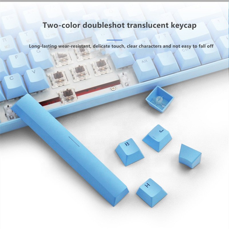 Gaming Mechanical Keyboard Blue Red Switch 84 Key US Wired Keyboard Anti-ghosting RGB/ Mix Backlit LED USB for Gamer PC Laptop