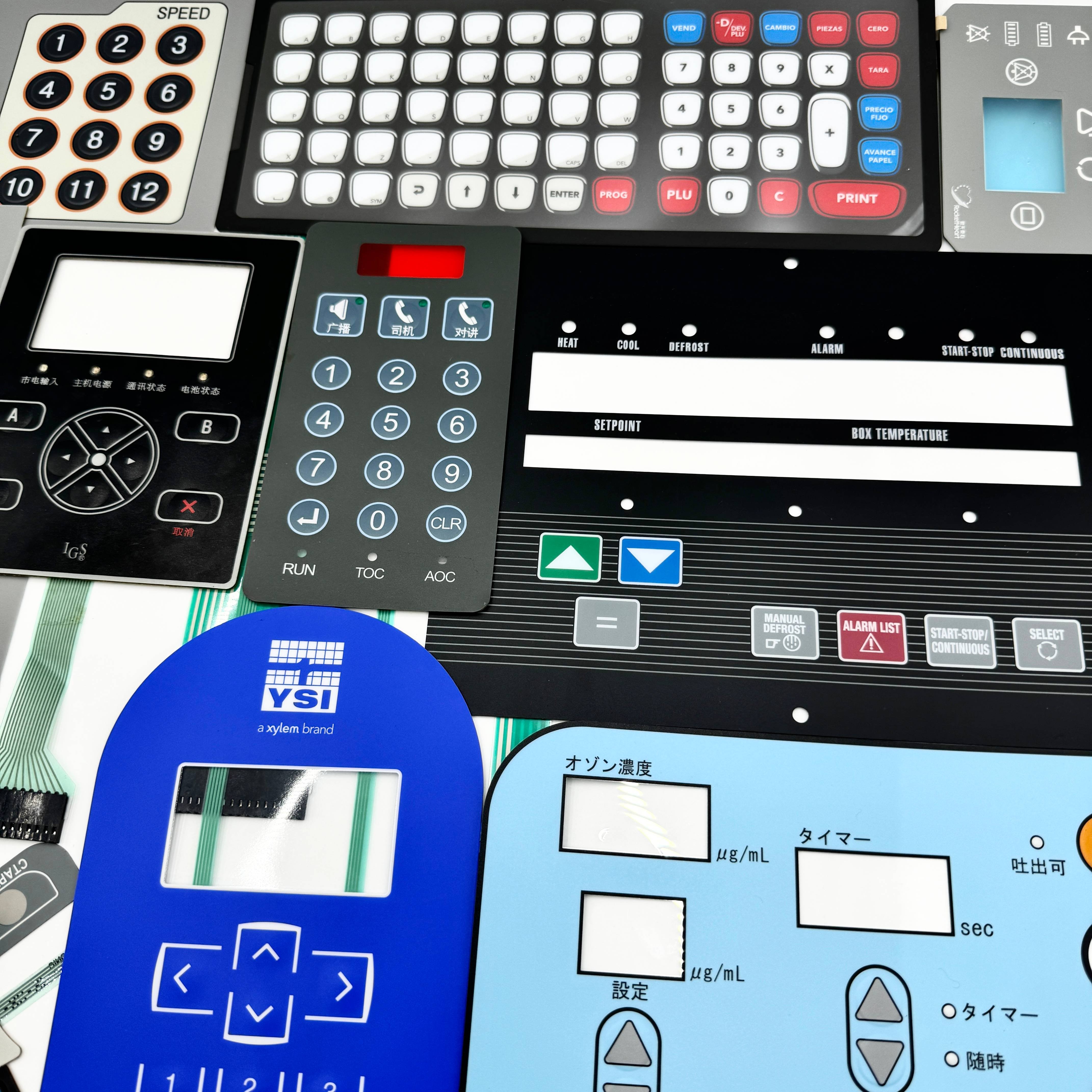 Custom Professional Silicone And Rubber Membrane Switch Keyboard Keypads And Buttons With Custom LOGO Color Size For Any Product