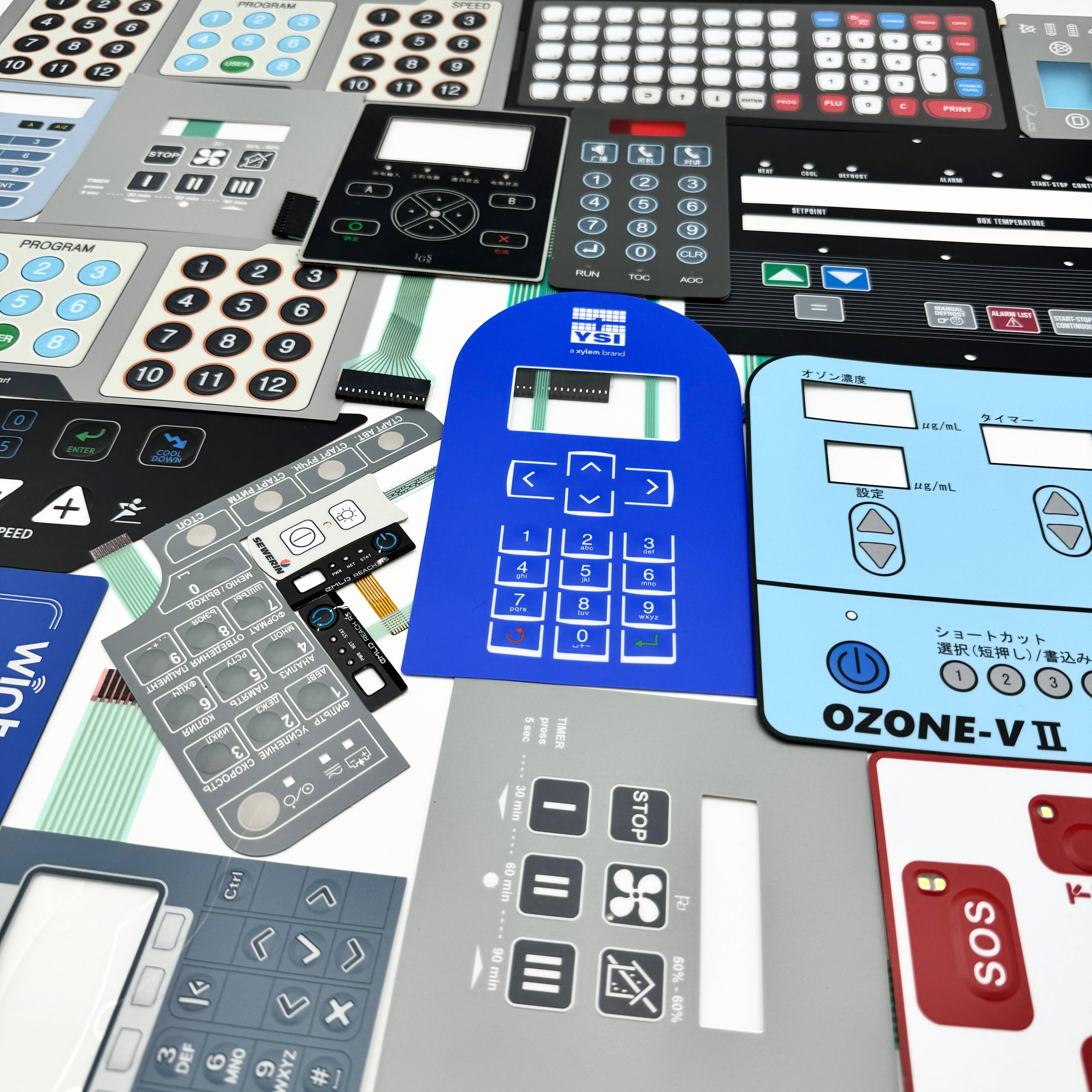 Custom Professional Silicone And Rubber Membrane Switch Keyboard Keypads And Buttons With Custom LOGO Color Size For Any Product
