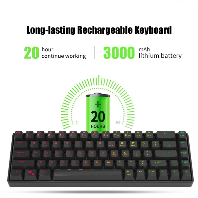 Factory Wireless Hotswap Blue Switch Mechanical Keyboard Gaming Custom Teclado