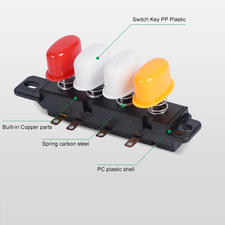 Competitive Price Kitchen Appliances Juicer Blender Parts Type 4 Pin Push Keyboard Button Switch