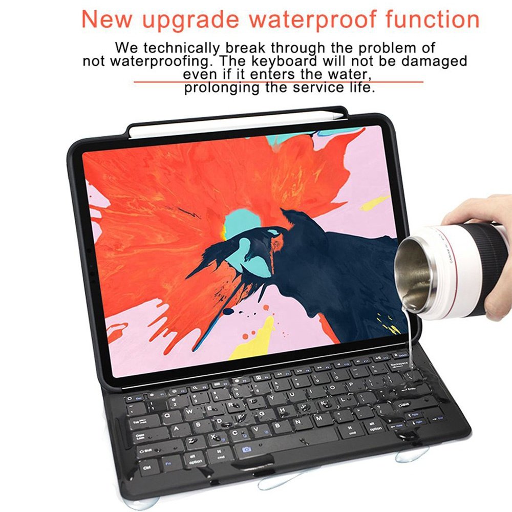 Factory Stock Business style Integrated Shockproof Waterproof PU Leather Wireless BT Keyboard Case for iPad Pro 11 Air 10.9