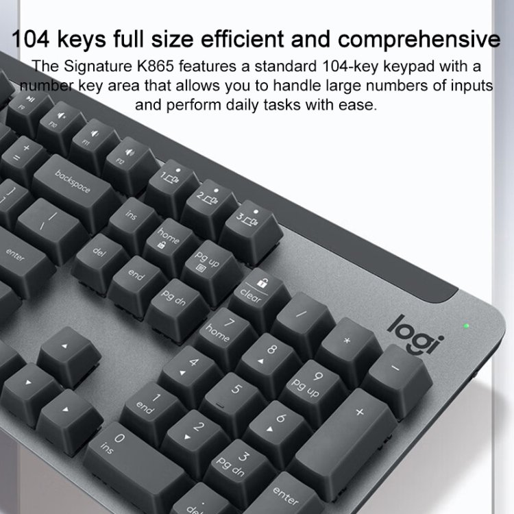Original Logitech K865 104 Keys Full-Size Easy-switch Wireless Mechanical Keyboard