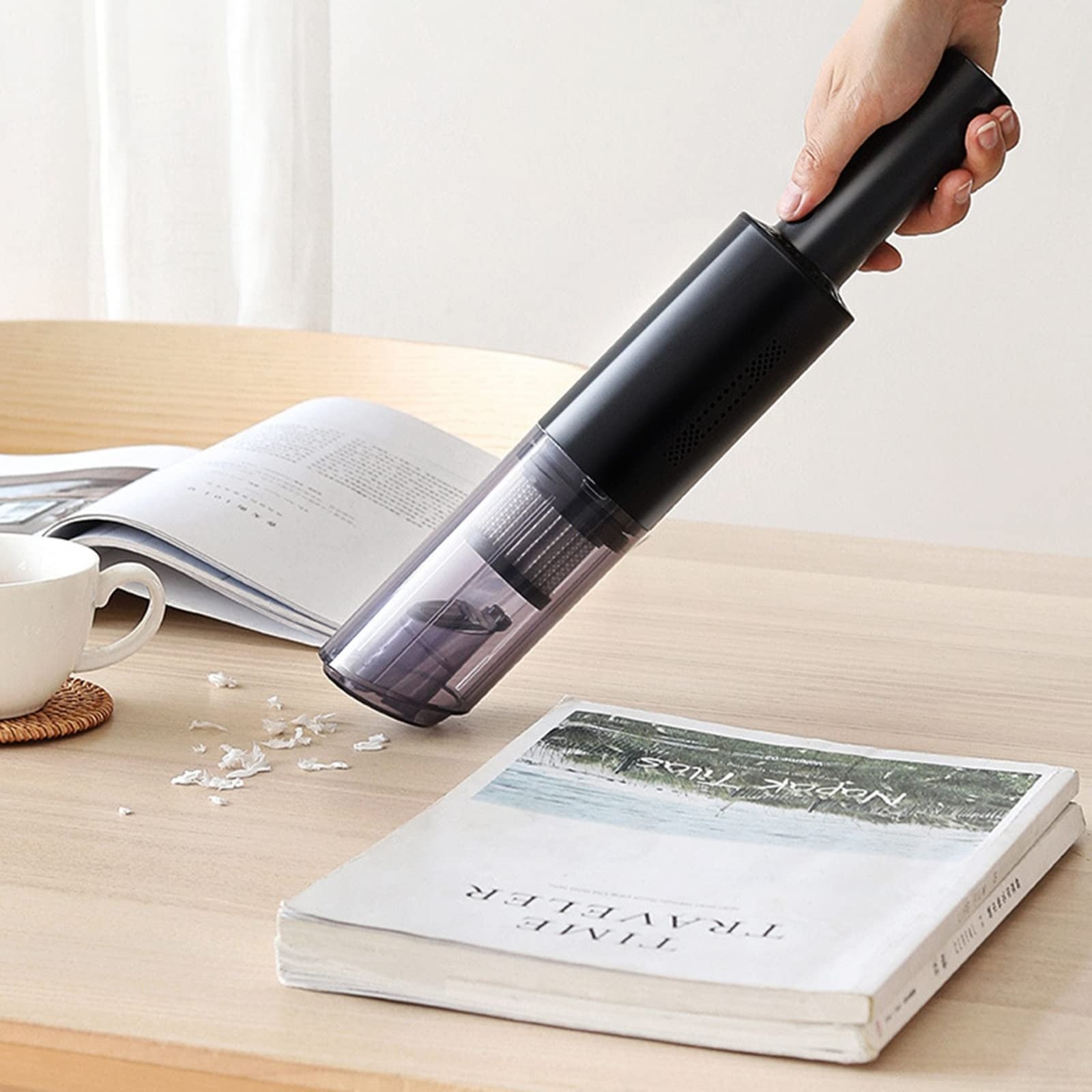 2 In 1 Mini Portable USB Charging High Power Strong Suction Handheld Cordless Electric Home Car Vacuum Cleaner For Wet And Dry