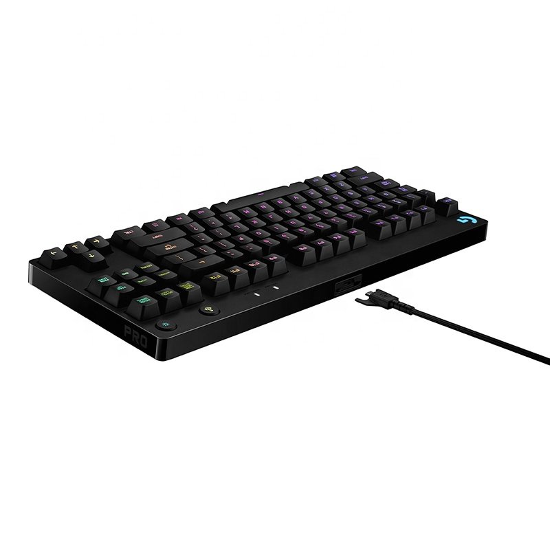 Logitech G Pro X Mechanical Wired Gaming Keyboard RGB Backlit Keys 87 keys Cyan switches 12 programmable G-keys Detachable cable