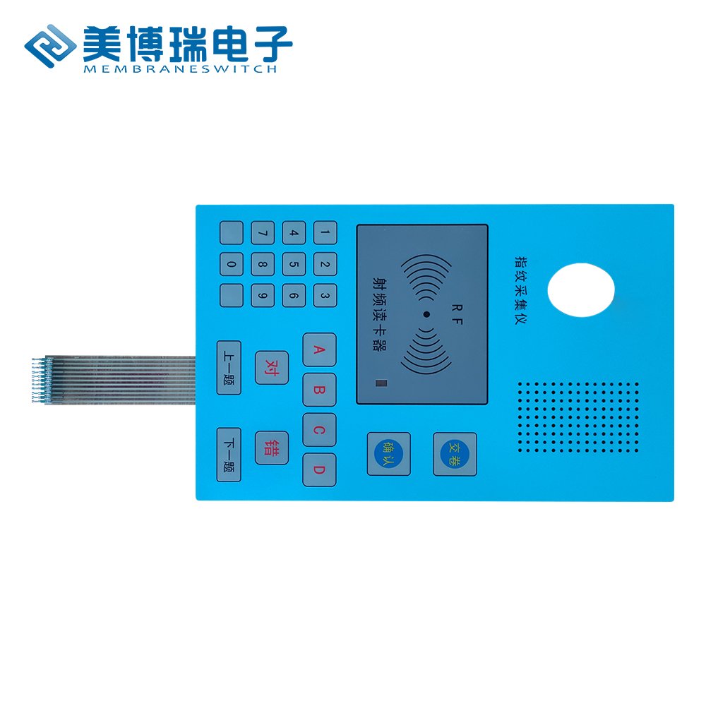 IP67 Waterproof Dustproof embossed button PC/PET membrane switch with LGF backlight LEDs