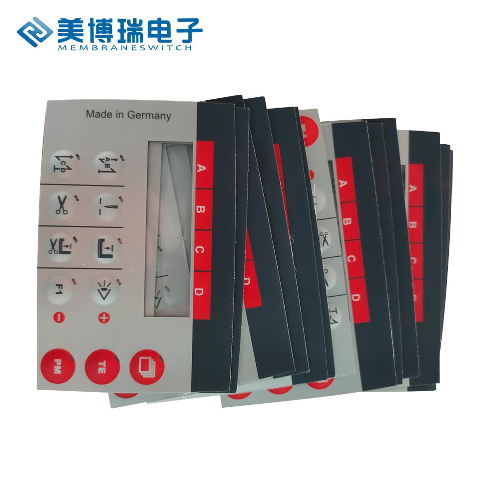 IP67 Waterproof Dustproof embossed button PC/PET membrane switch with LGF backlight LEDs