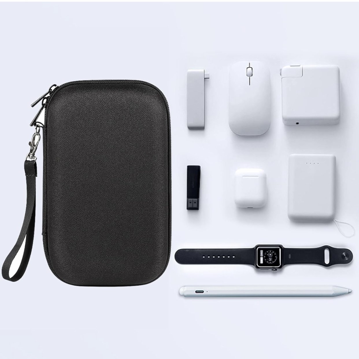 Portable External EVA Travel Hard Drive Tool Carrying Case for Electronics Accessories Charger Cable Cords Power Bank
