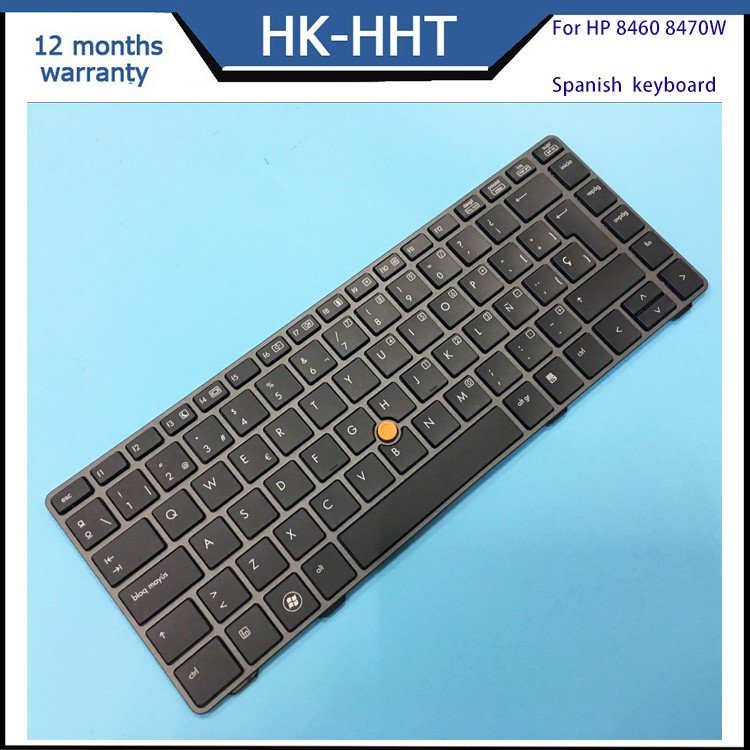 HHT black white backlight laptop keyboard For HP Elitebook 8460P 8470 Spanish layout keyboard