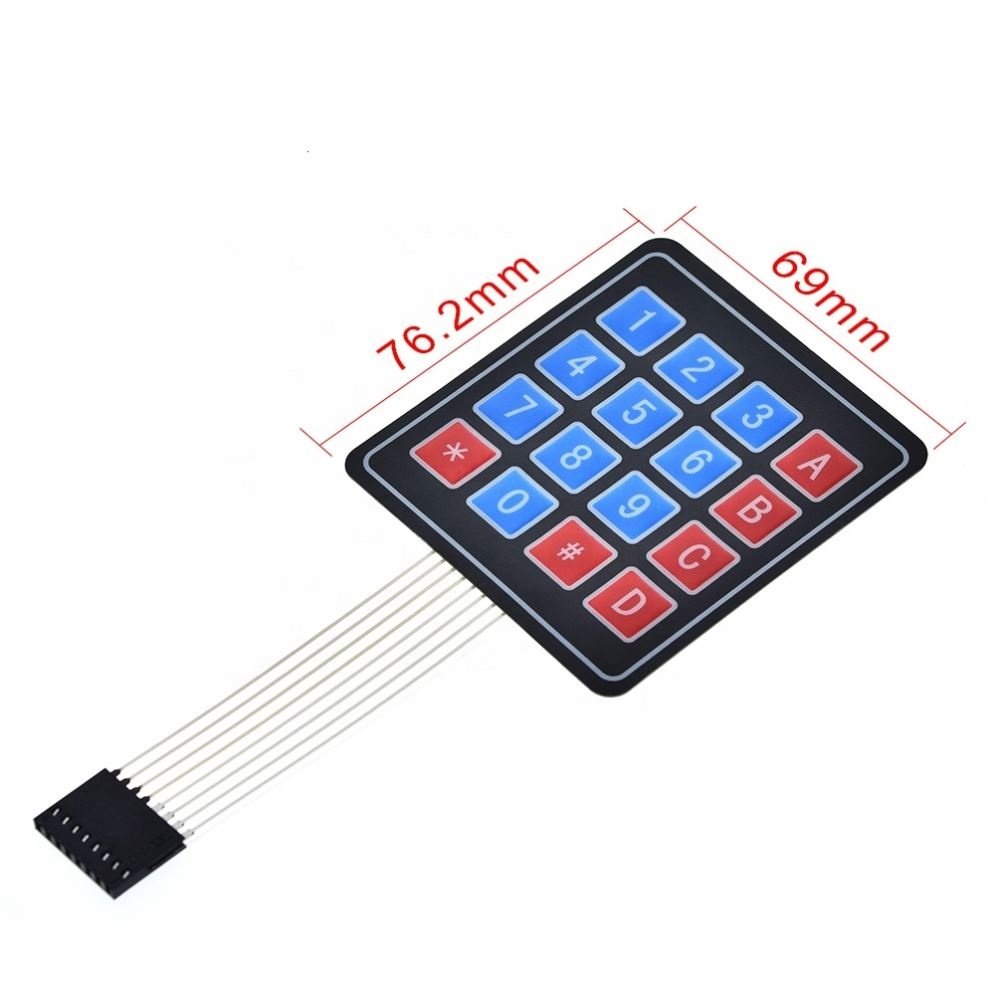 ICZX 16 Key Membrane Switch Keypad 4x4 4*4 Matrix Array Keyboard
