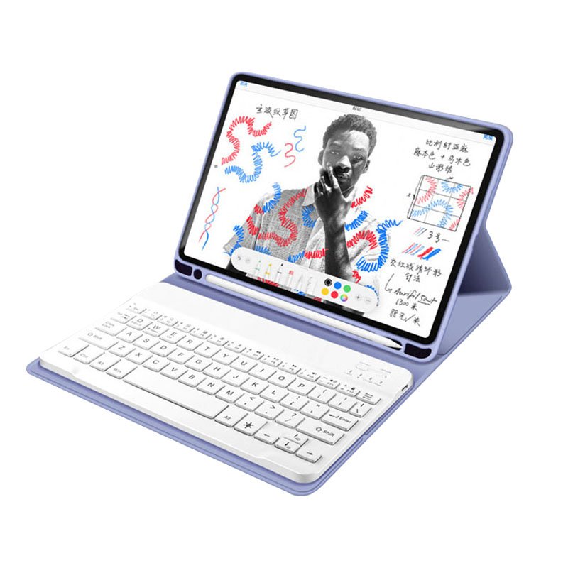 B-tooth Keyboard Case for iPad 9 Generation Keyboard Case for iPad 10.2 Case with Keyboard 7/8/9th 2019 2020 2021
