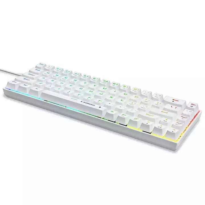 Wholesale compact 68 keys mini RGB backlit gaming keyboard wireless 60% mechanical keyboard blue switch