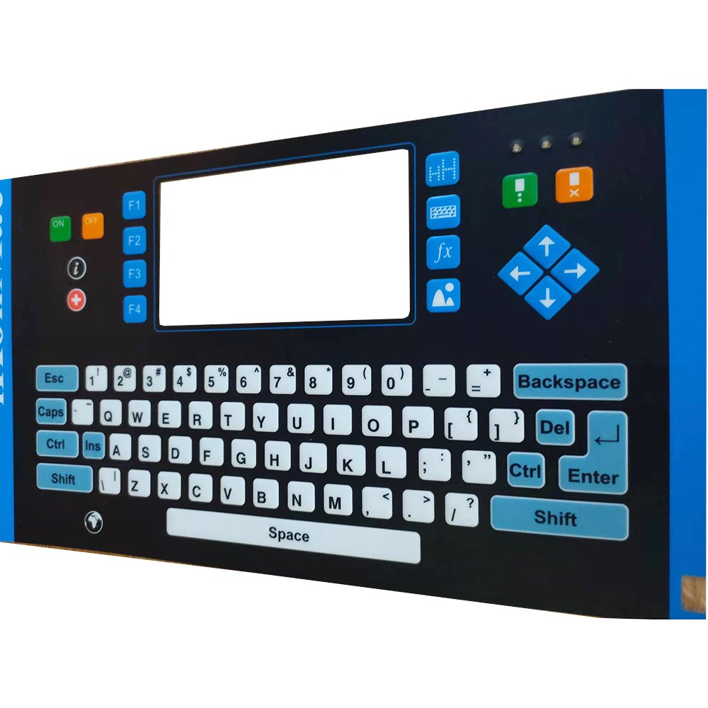custom control graphic overlay switches for testing equipments