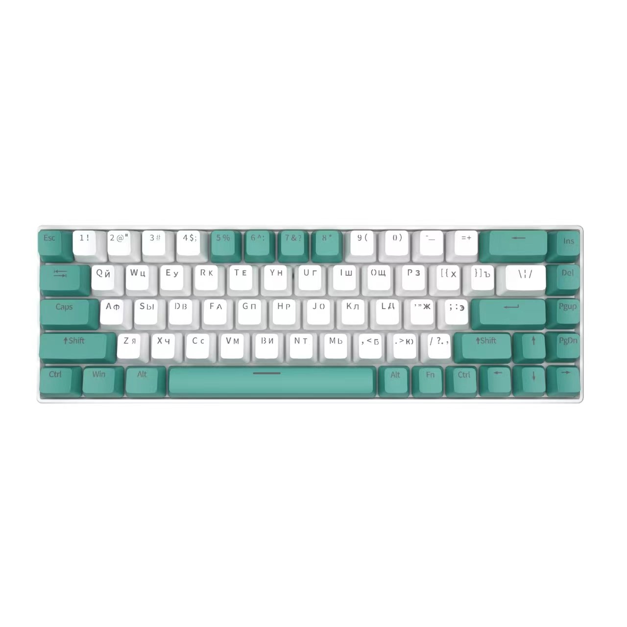 N-keys Rollover Russian Layout Low volume Click Silent Axis Mechanical Keyboard Switches 68 keys Gaming Keyboard for PC Gamer