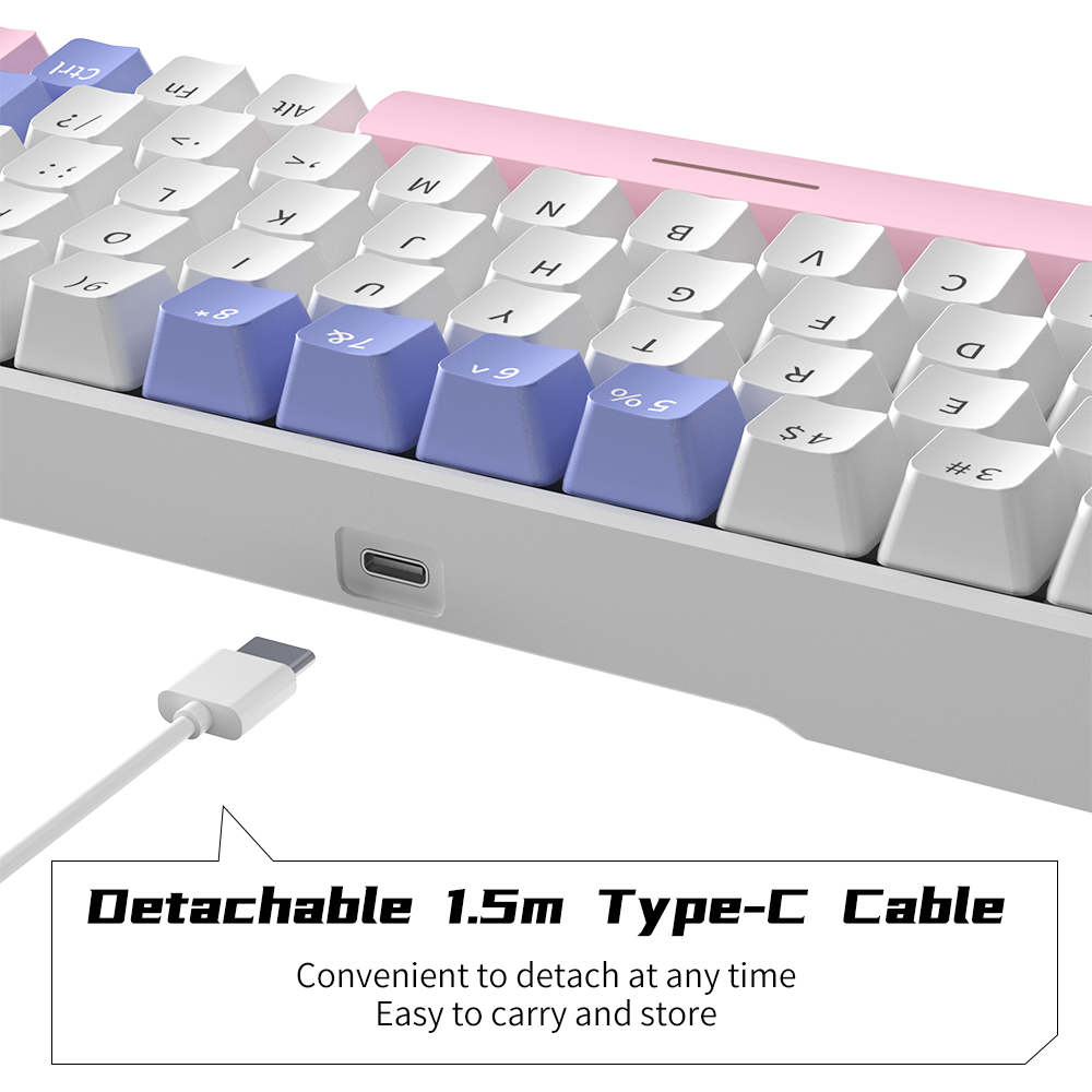 N-keys Rollover Russian Layout Low volume Click Silent Axis Mechanical Keyboard Switches 68 keys Gaming Keyboard for PC Gamer