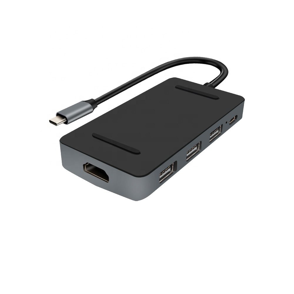 High Quality 5 In 1 Multiport Type C To HD-MI 3*USB 3.0 +PD Fast Charging USB-C Hub Adapter