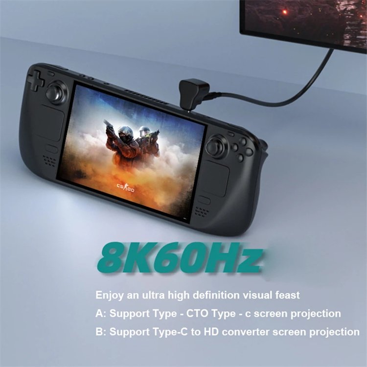 Adapter For Asus Rog Ally Type C to USB Adapter For Steam Deck Game Console 8K HDTV Converter USB C Hub For PS5 Accessories