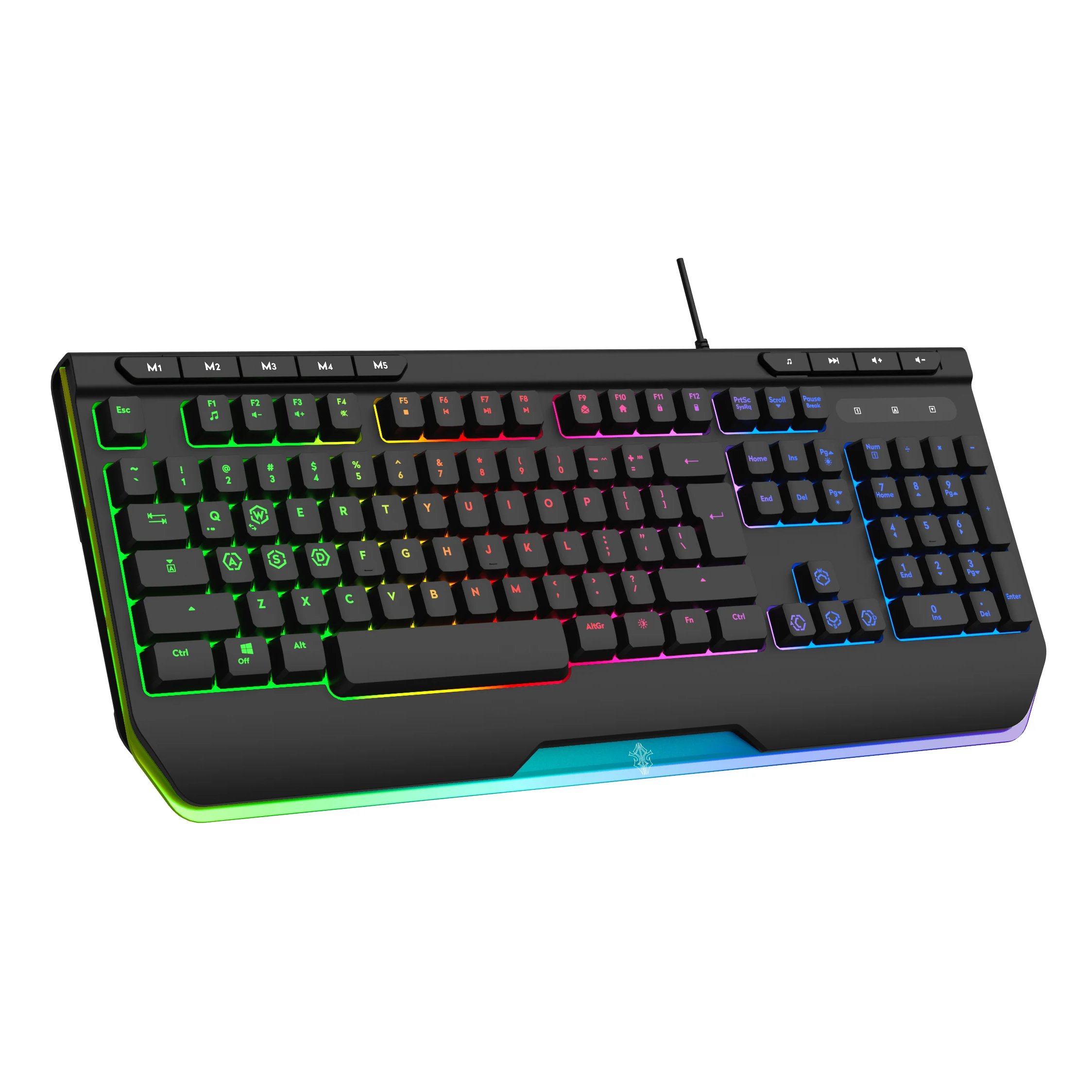RGB LED spanish uk russian custom computer mechanical ergpnomic gaming keyboard mouse teclado gamer wired keyboard with backlit
