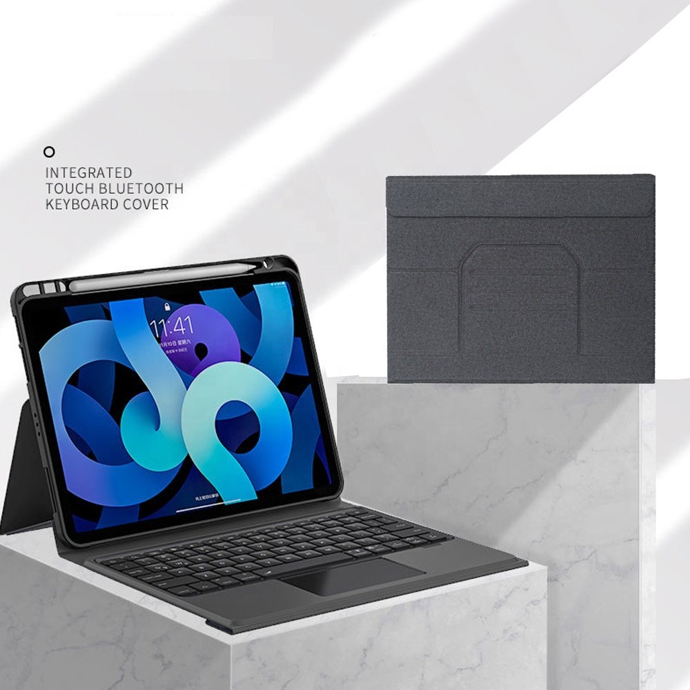 Custom Logo Folio Touch Keyboard Case with Trackpad for iPad Pro 12.9 12 9 2018-2022 RGB Backlit Leather teclado clavier Cover