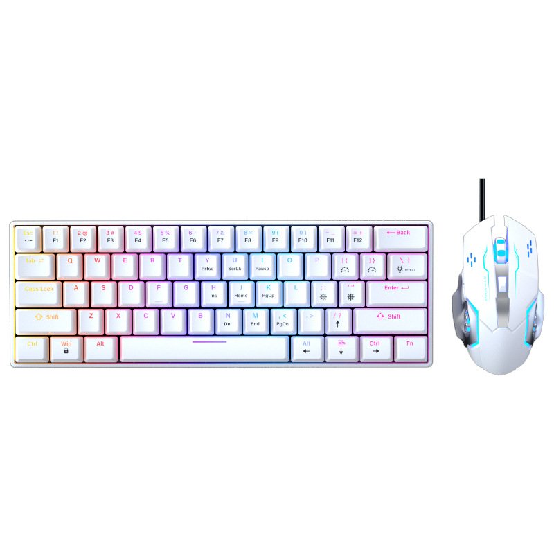 2024 High Quality RGB Wired Keyboard Mouse Set Gaming PC Mechanical USB Interface Keyboard for Computer Laptop Office Feature
