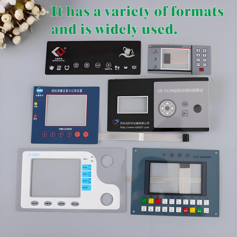 Custom Tactile Membrane Keyboard for Home Appliance Convex Graphic Overlay Keypad Switch with Preset Key Pad Front Panel