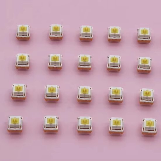HMX Sunset Gleam Factory Lubes Linear Push Button Switch 5 Pin 48g for Mechanical Keyboard