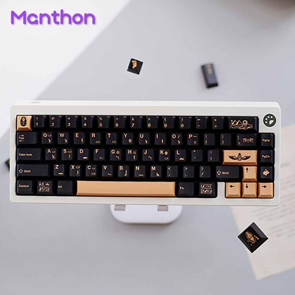 129 Keys Set Egyptian Pharaohs Pbt Dye Sub Keycaps For For Gmk Cherry Mx Switch Mechanical Keyboard