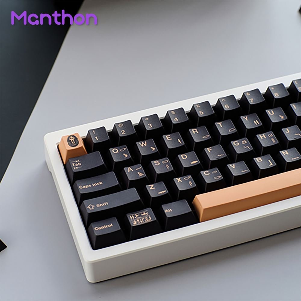 129 Keys Set Egyptian Pharaohs Pbt Dye Sub Keycaps For For Gmk Cherry Mx Switch Mechanical Keyboard