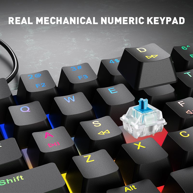 COUSO 61 Keys Compact Mechanical Keyboard 60 Percent Teclado Gamer RGB LED Backlit Bluetooth 60% Gaming Mechanical Keyboards