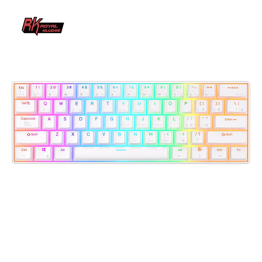 Royal Kludge RK61 small rgb gaming keyboard mini kableloss tastatur oem switch wireless rgb mechanical keyboard spanish
