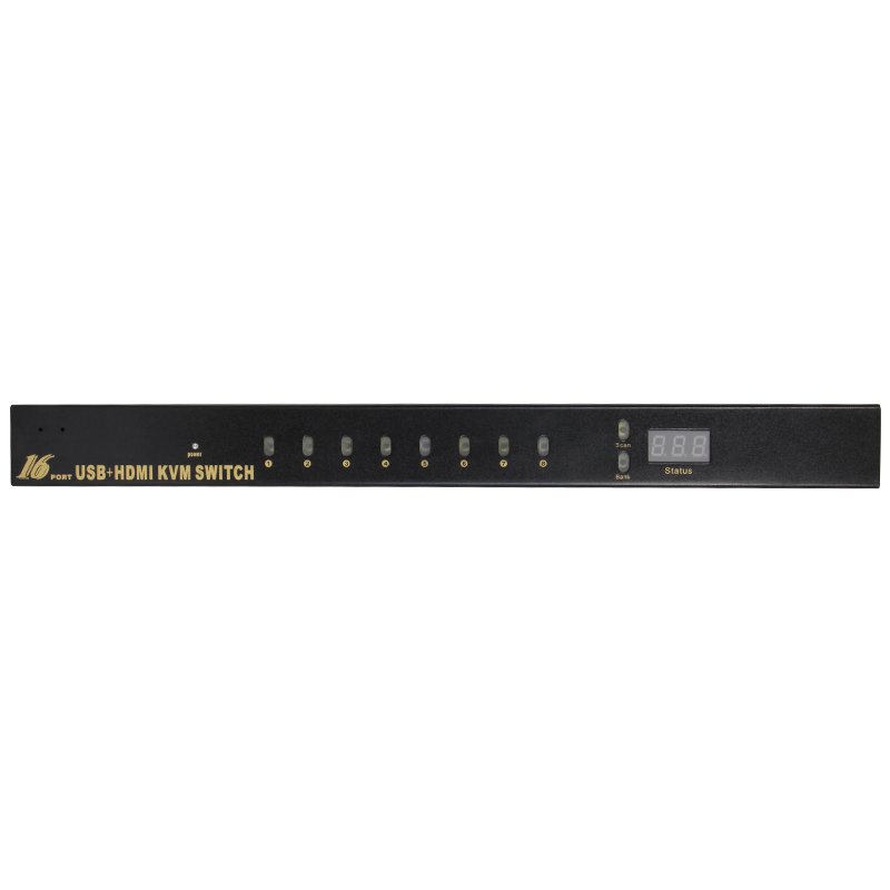 VCOM 16 PC to 1 Monitor Keyboard Mouse 4K HDMI KVM Switch Hotkey Control Rack Mount Computer Switcher