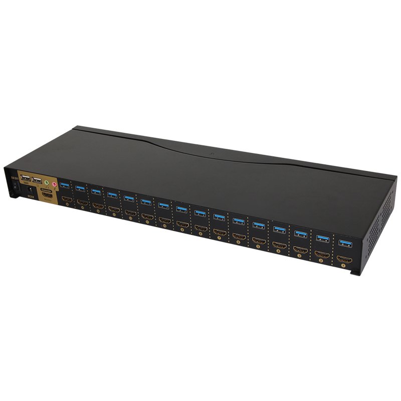 VCOM 16 PC to 1 Monitor Keyboard Mouse 4K HDMI KVM Switch Hotkey Control Rack Mount Computer Switcher