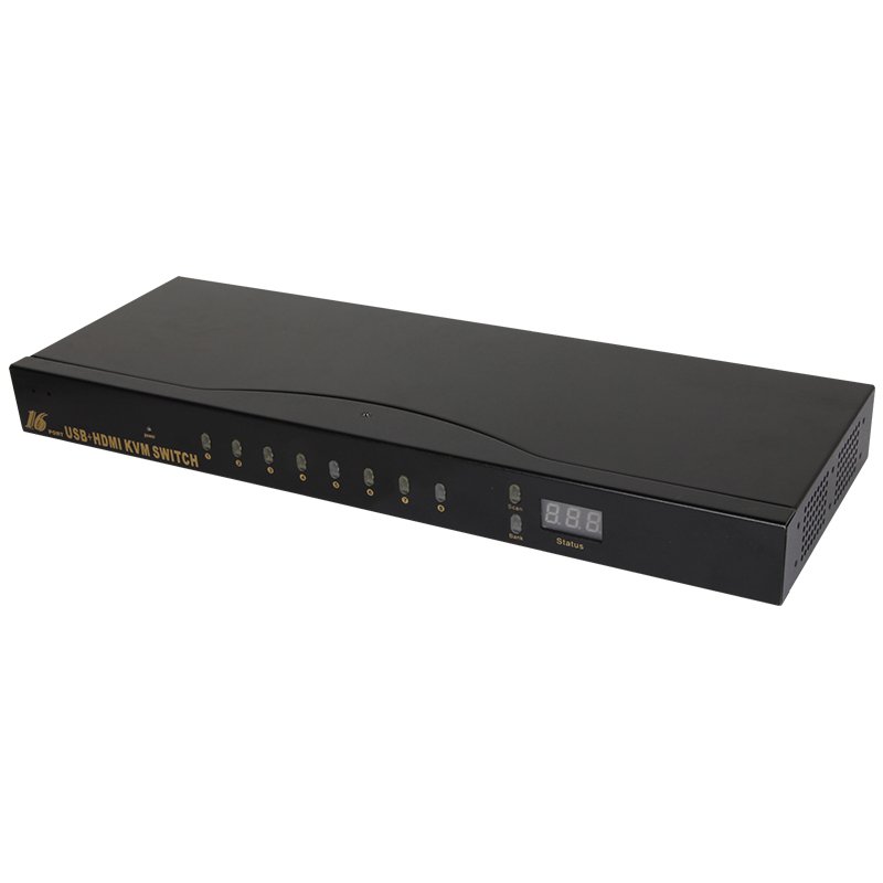 VCOM 16 PC to 1 Monitor Keyboard Mouse 4K HDMI KVM Switch Hotkey Control Rack Mount Computer Switcher