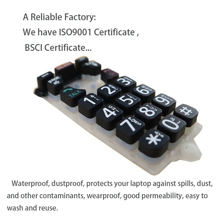 Custom Conductive Silicone Keypad Keyboard Silicone Protective Cover For Remote Control Calculator Electronic Parts