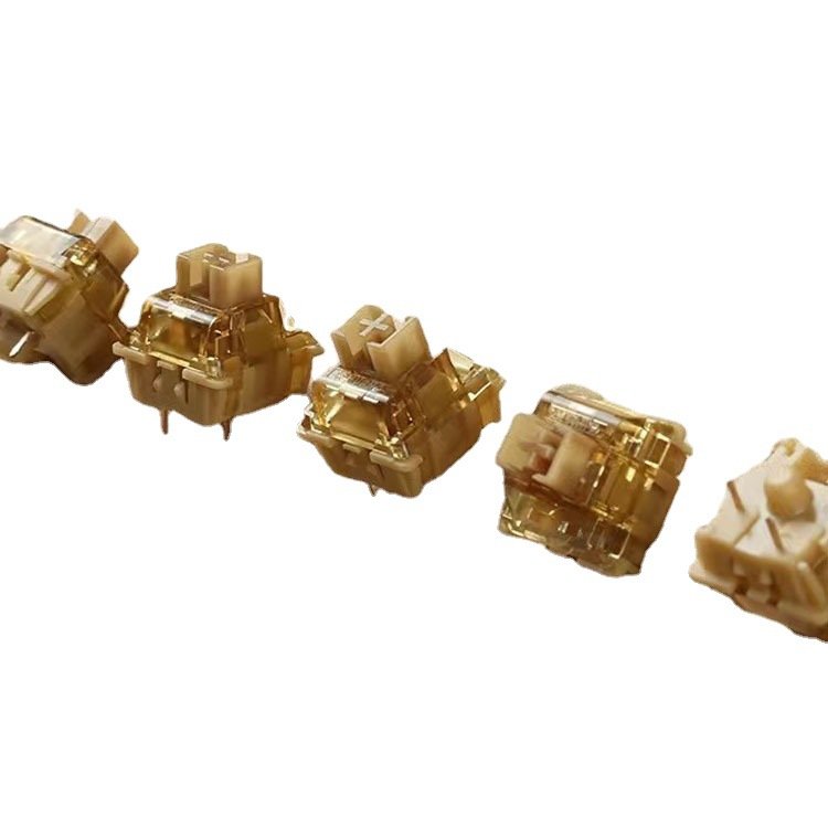 Gaming Keyboard with Gateron Brown Switches Low Profile Yellow Mechanical Keyboard Axis Body Brand