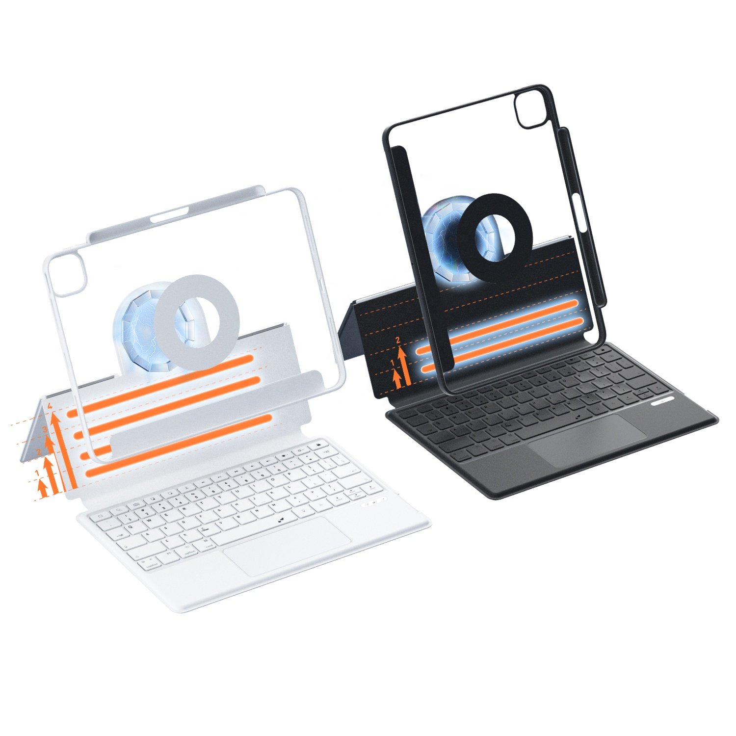 Wholesale Customization Keyboard Touch With Light Adjust Backplane Keyboard Case For iPad Pro Wireless Case For iPad 11inch 10.9