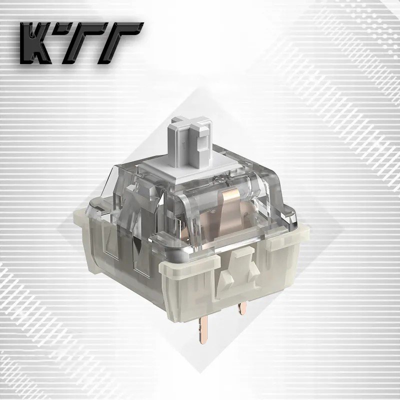KTT Kang White V3 Linear Switch 3 Pin 45g Factory Lubed DIY Mechanical Keyboard Switch
