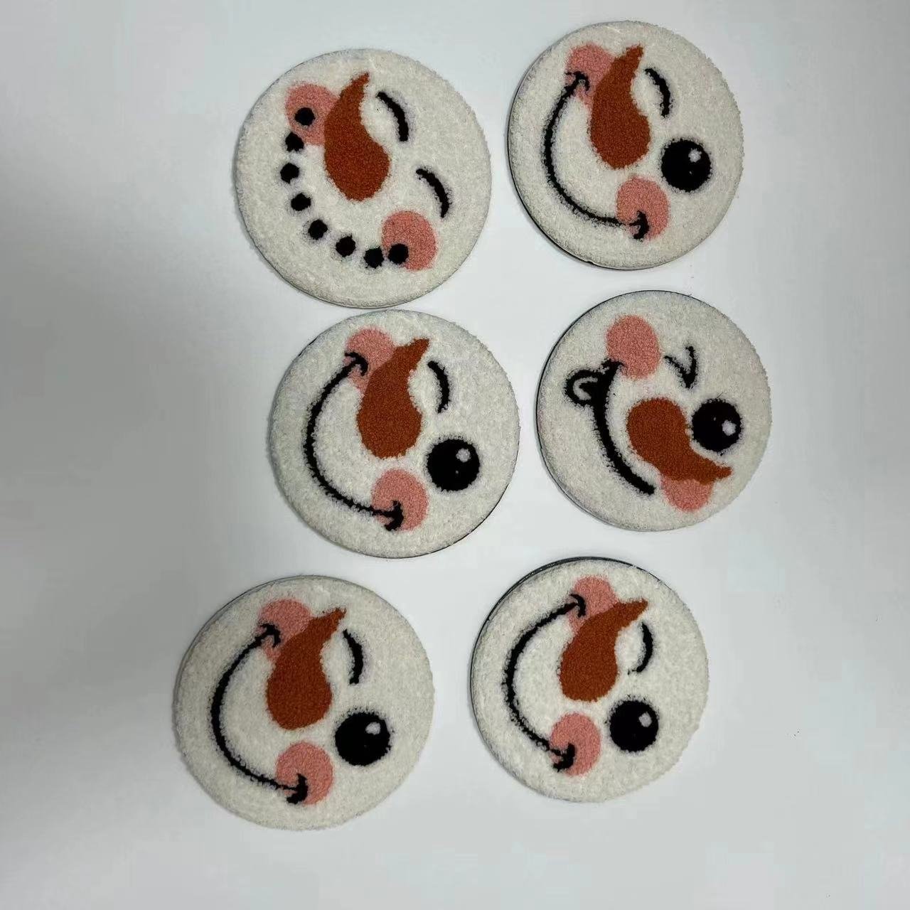 Custom Punch Needle Coaster Customization Mug Rug Soft DIY Mat Anime Handcraft Tufting Low MOQ Cute Needle Rug for Decorative