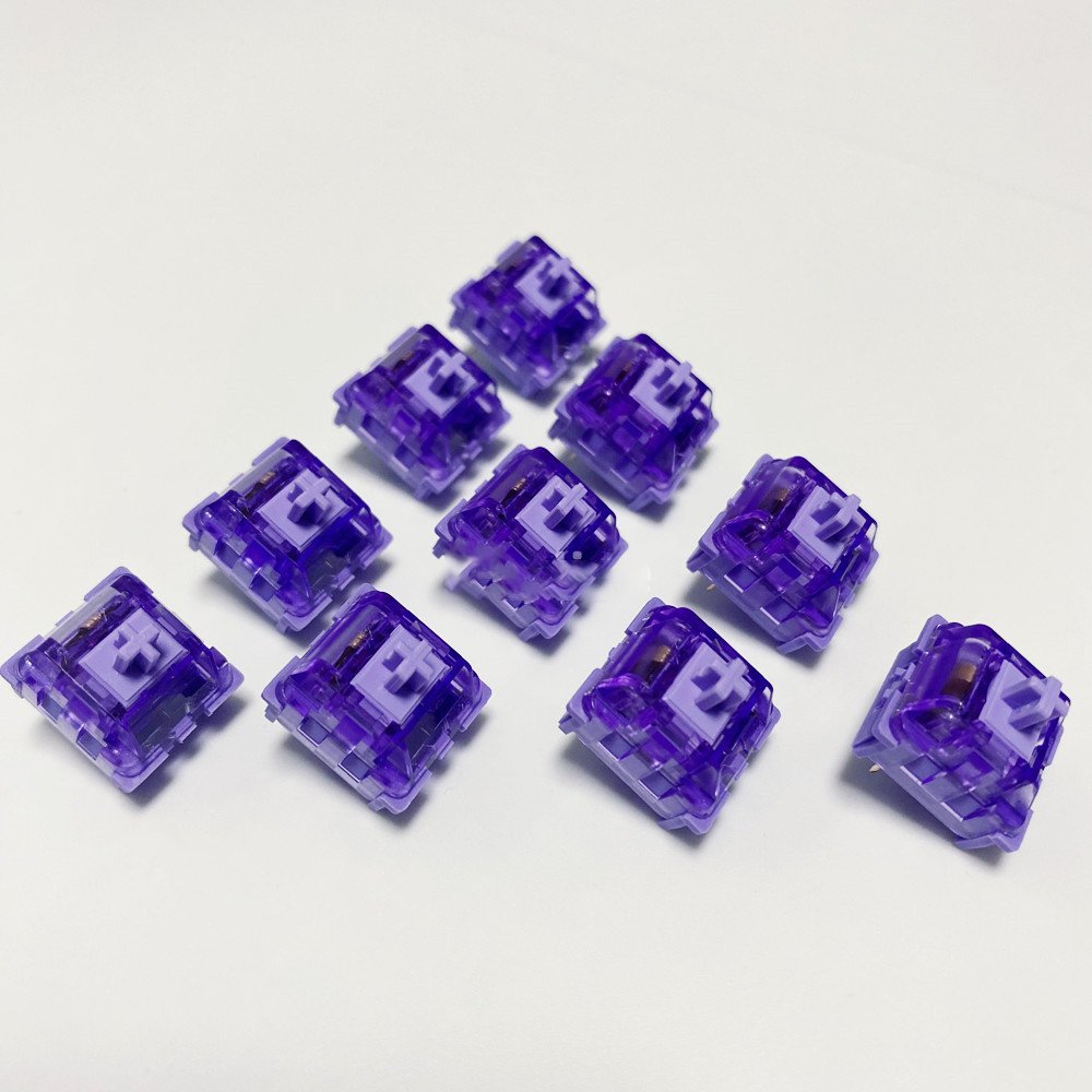 KTT Purple Keyboard Switches Tactile Switch for DIY Mechanical Keyboard 3 Pin Switch