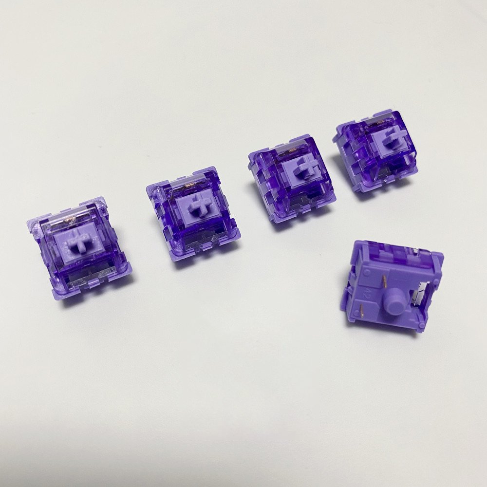 KTT Purple Keyboard Switches Tactile Switch for DIY Mechanical Keyboard 3 Pin Switch