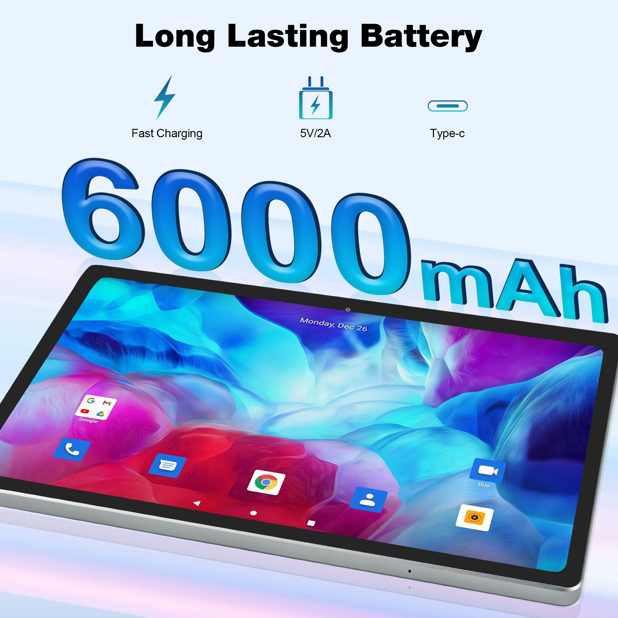 OEM 10.4 inch Android 12 Round Corner Design Tablet 6GB RAM 128GB ROM Tablet Smart Electronic Tablet Pc with Keyboard Covers
