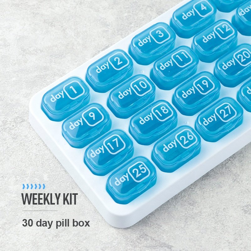 Large Keyboard Shape Removable Daily Pods 31 Day Plastic Monthly Medicine Organizer Pill Box