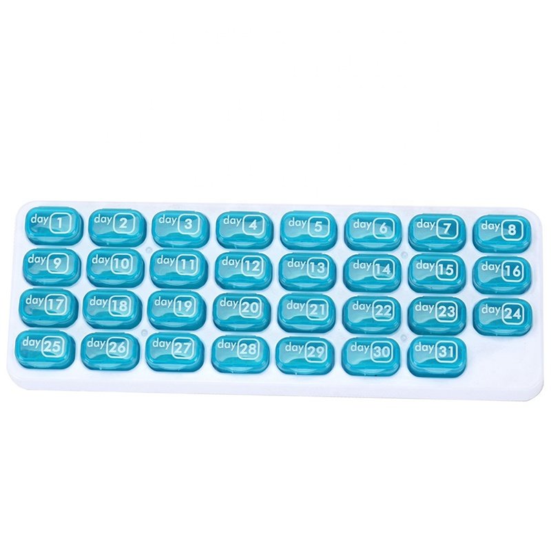 Large Keyboard Shape Removable Daily Pods 31 Day Plastic Monthly Medicine Organizer Pill Box